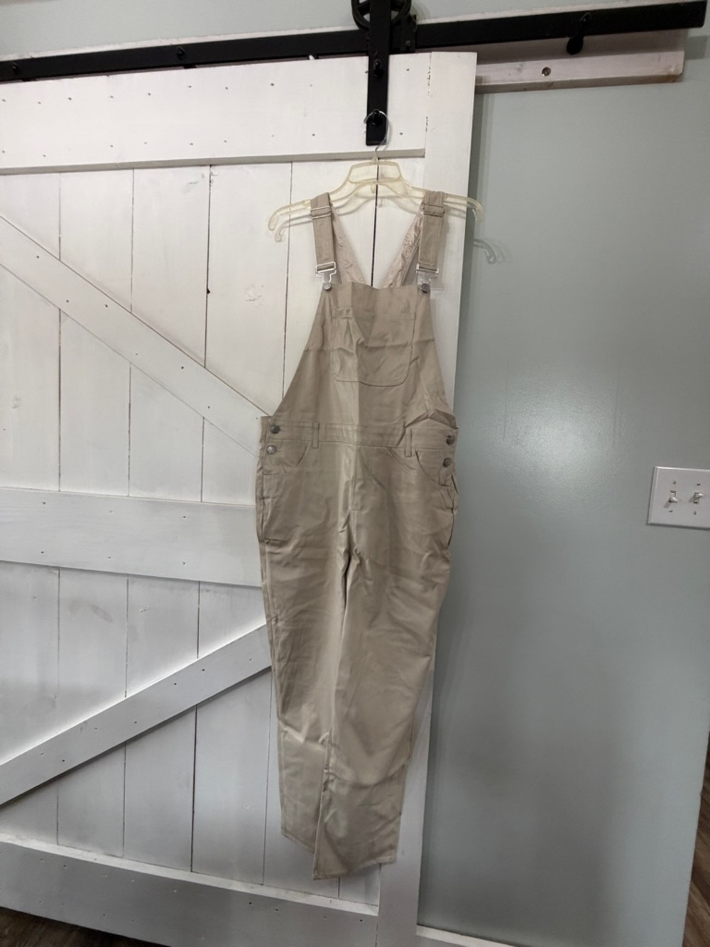 Entro Khaki Women's Overalls - Faux Leather